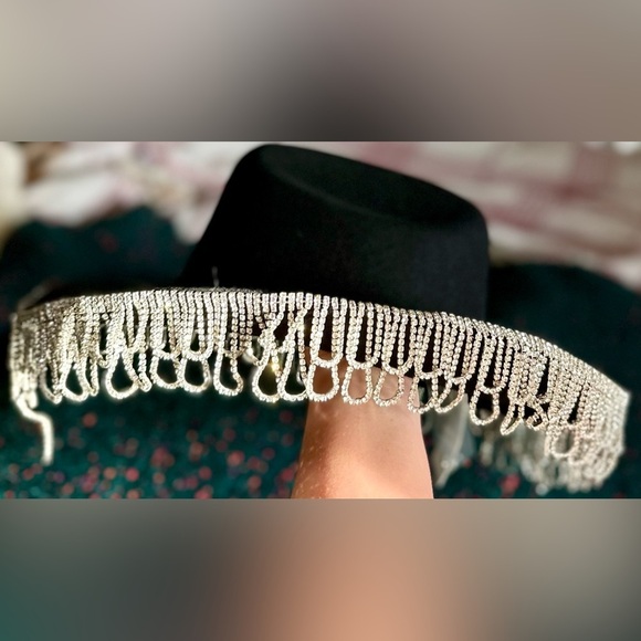 Wyeth x Todd Magill Cardi Rhinestone Fringe Cowboy Hat NWT — Editorial Statement main image 5